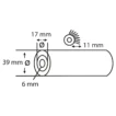 Copenhagen Pro Nylon Aflakroller, 10 cm, 11 mm vacht - Afbeelding 4